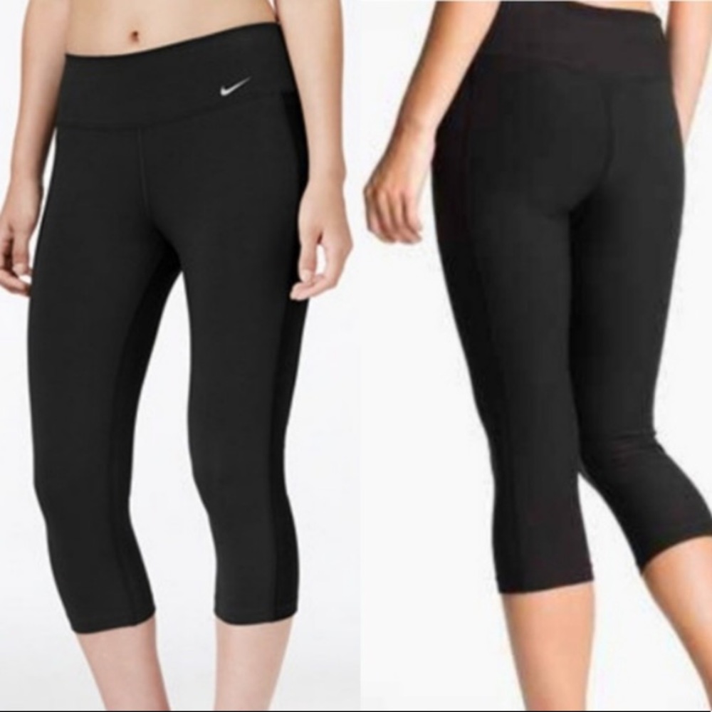 Nike Tight Dri-Fit Black Cotton Capri Leggings